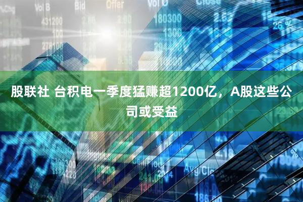 股联社 台积电一季度猛赚超1200亿，A股这些公司或受益