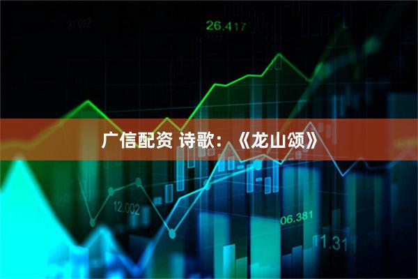 广信配资 诗歌：《龙山颂》